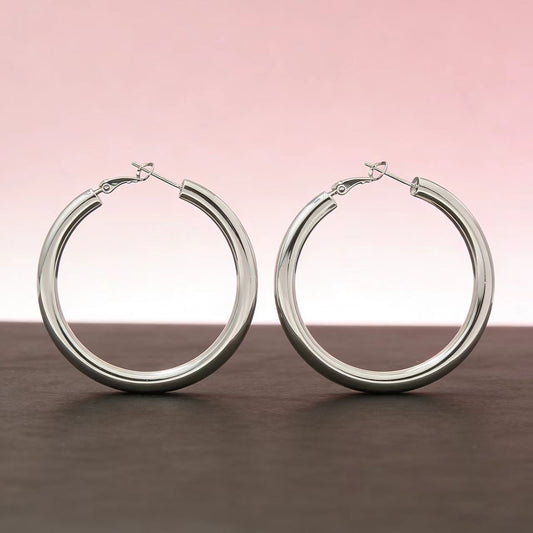 Steel Fashion Hollow Exaggerated Personalized Round Thick Circle Earrings