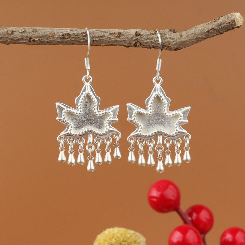 Ethnic Minority Style Handmade Miao Sier Earrings