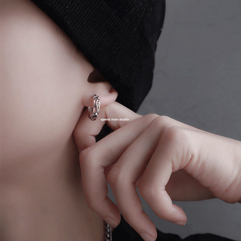 Men's Trendy Fashionable Man Single Retro Ethnic Style Earrings