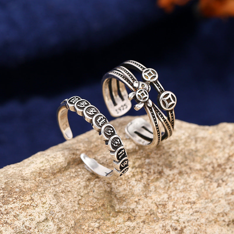 Women's & Men's Rich Flower Vintage Chinese For Design Ring