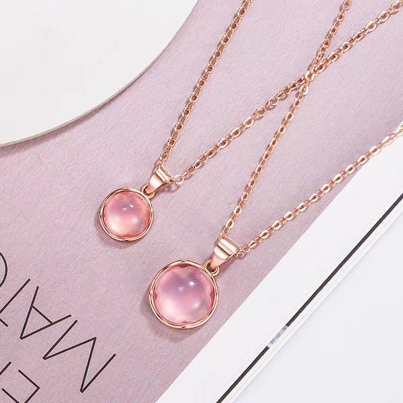 Crystal Niche Electroplated Gold Light Luxury Girlfriends Necklace