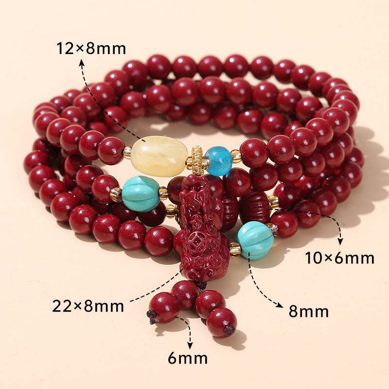 Women's & Men's Raw Ore Purple Gold Sand Vintage Bracelet
