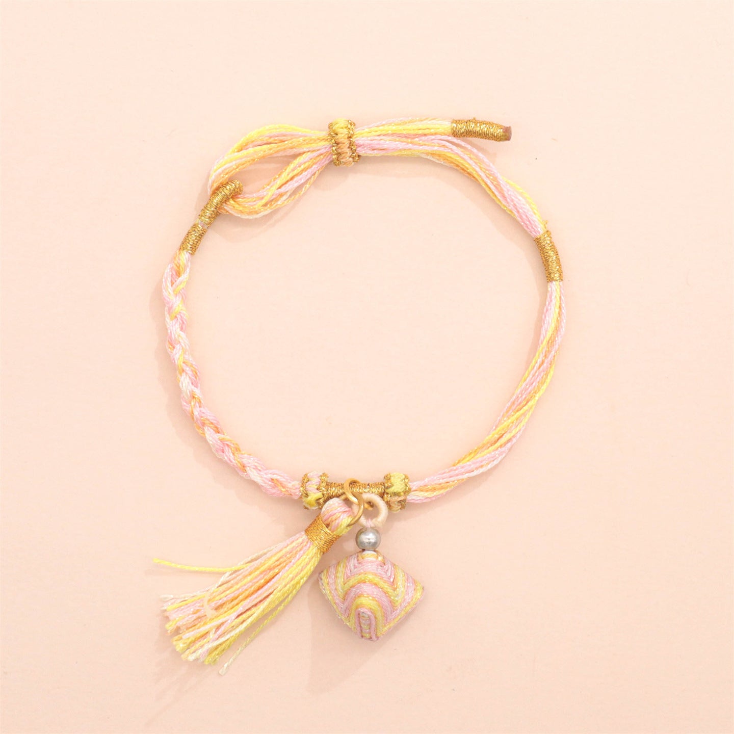 Festival Colorful Rope Carrying Strap Handmade Woven Bracelet