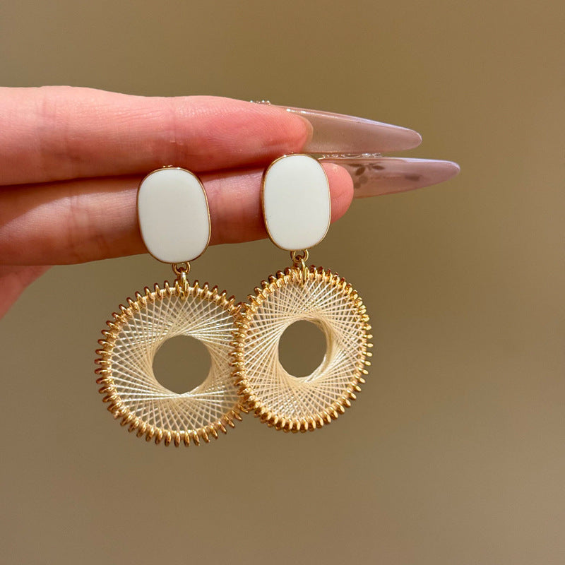 Exaggerated Big Ear Elegant High-grade Vacation Style Retro Earrings