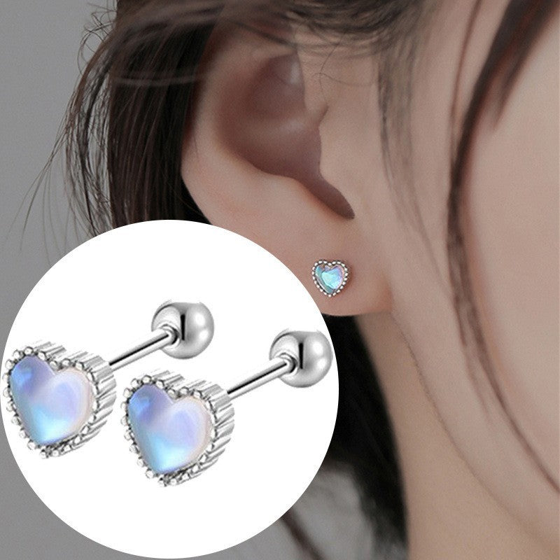Strict Selection Of Personalized Screw Love Moonstone Tightening Buckle Rings