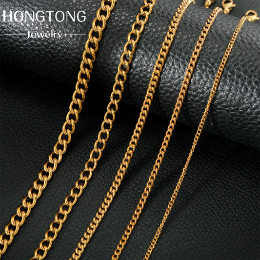Stainless Steel Side Personality Simple Choker Necklaces
