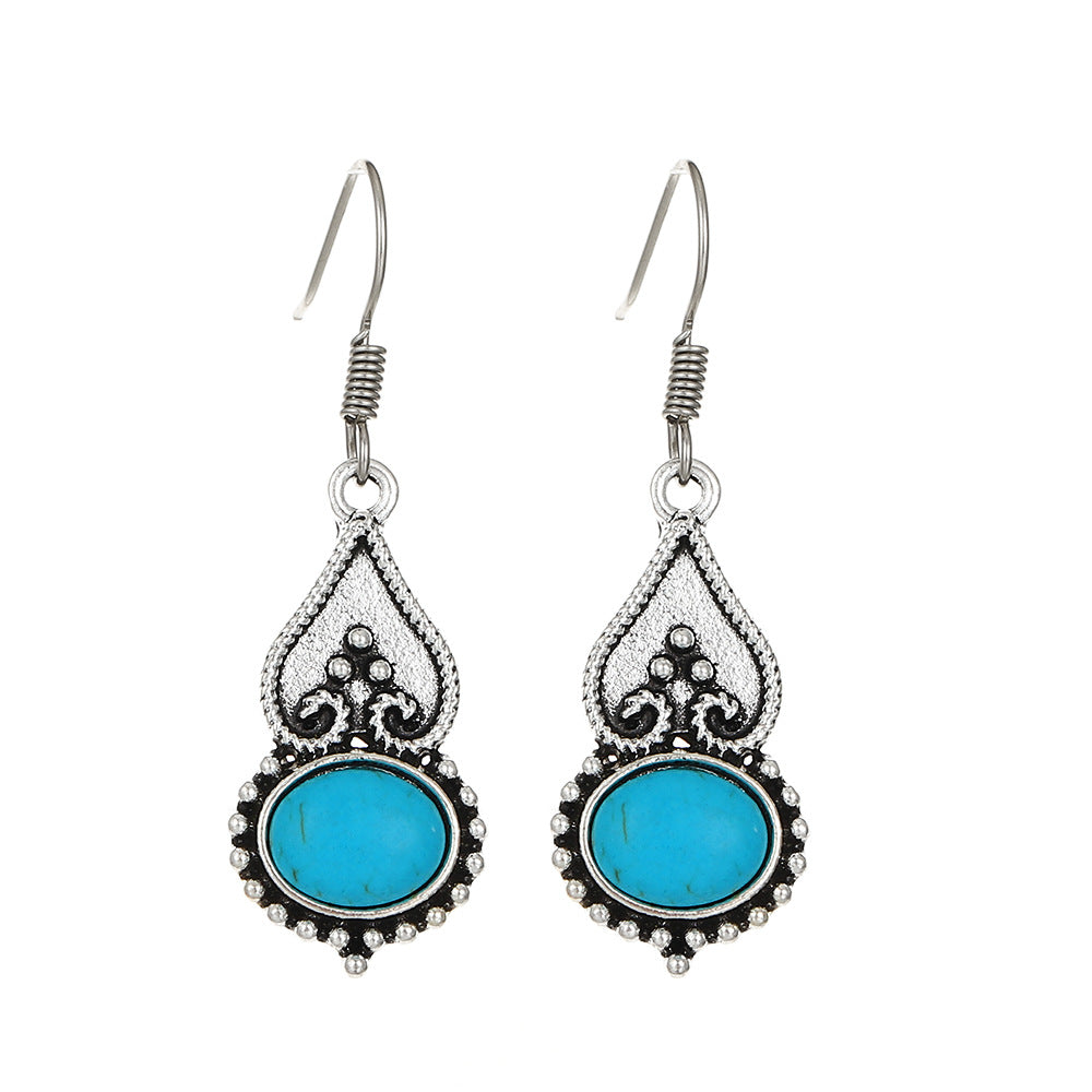 Water Drop Creative Topaz Colorful Gemstone Earrings