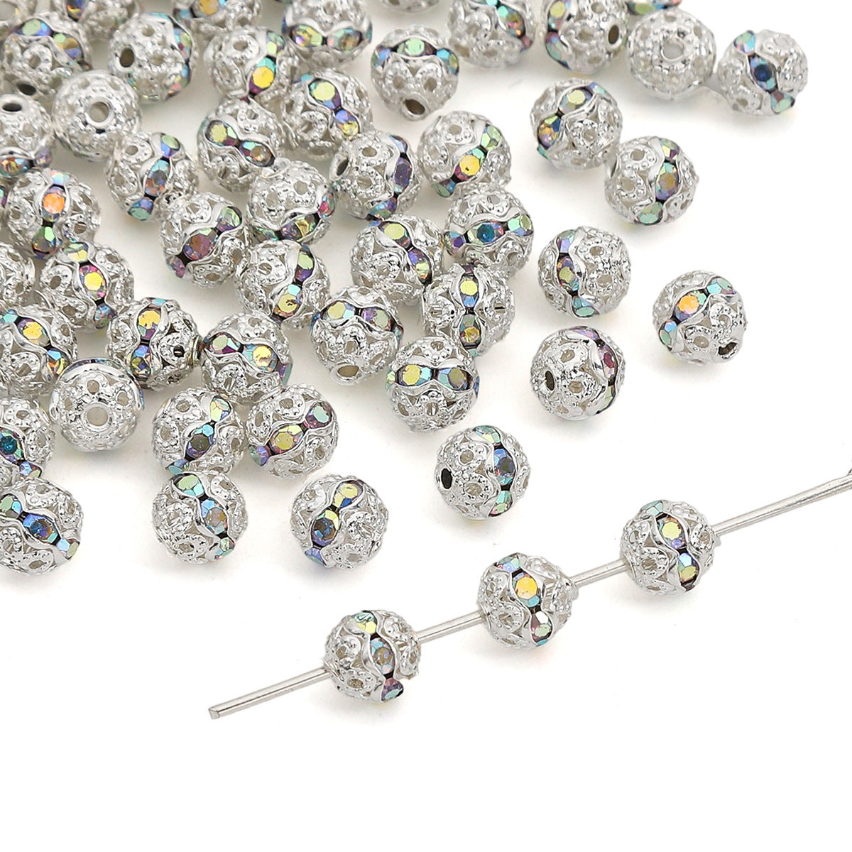 Versatile Hoop Floral Ball Separator Beads Jewelry Accessories
