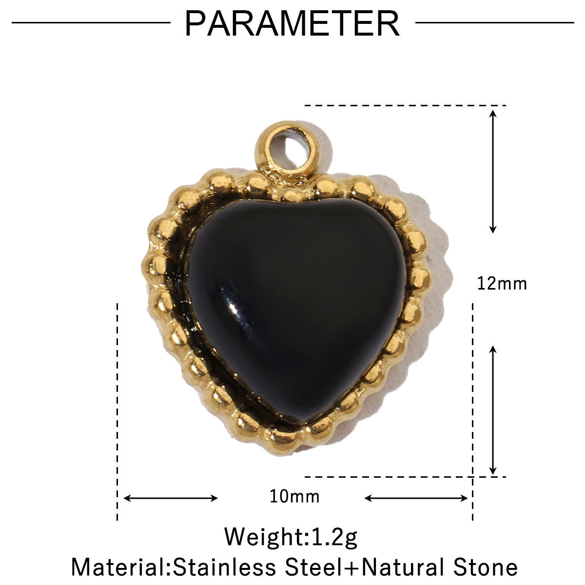 Natural Stone French Style Retro Titanium Pendants