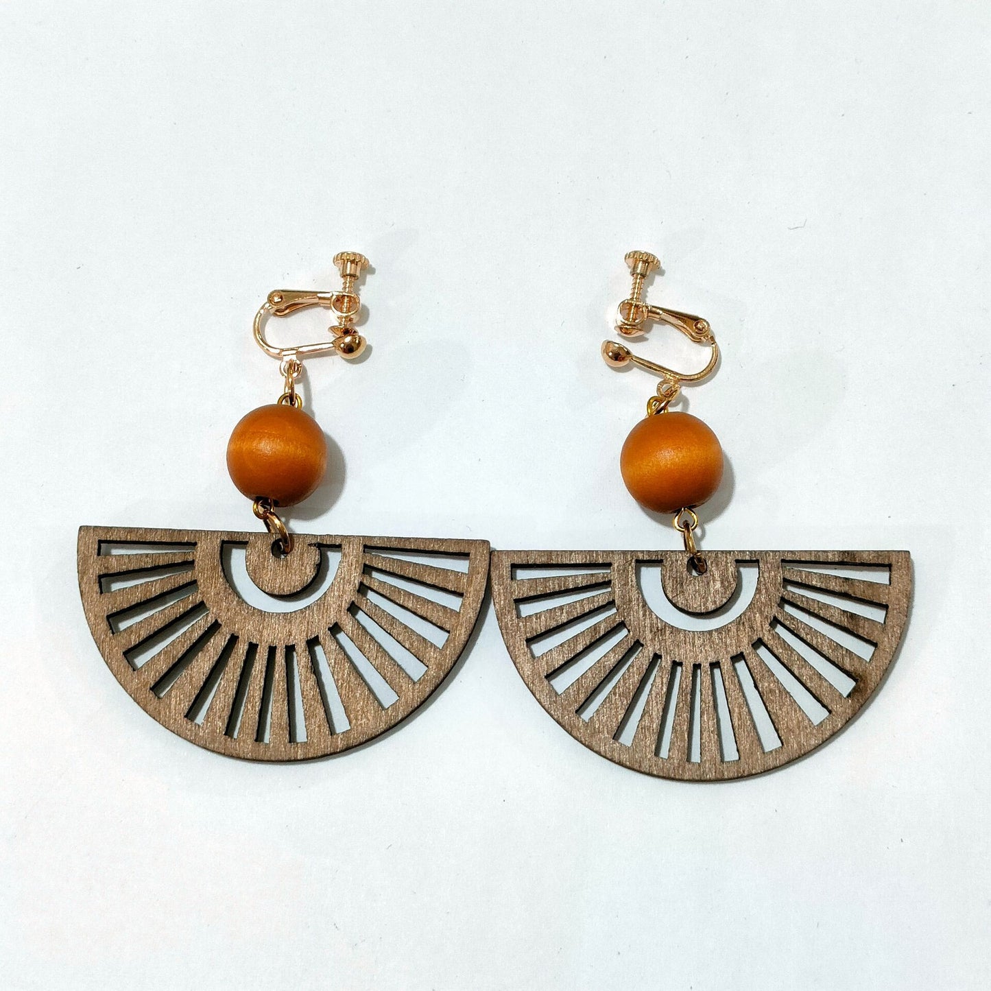 Geometric Printing Temperament Personality Trendy Exaggerated Ear Earrings