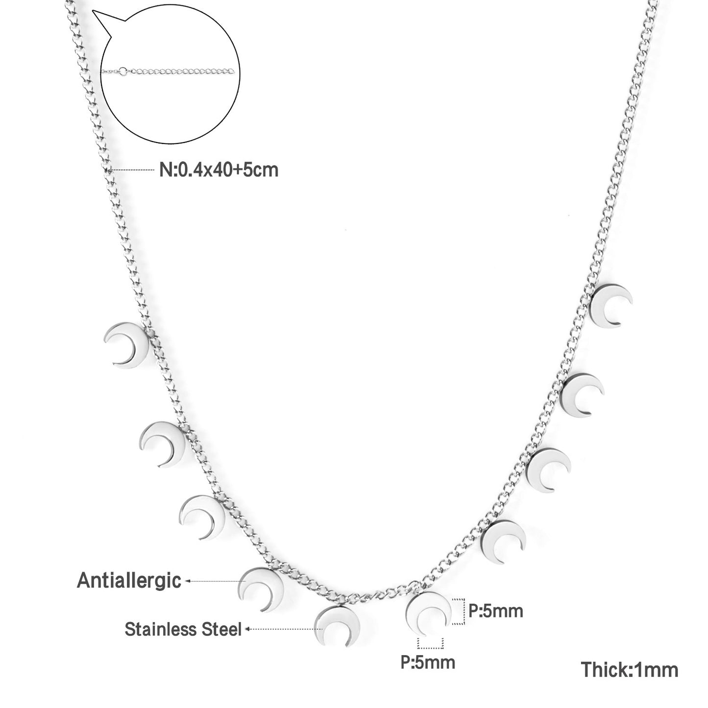 Niche High-grade Simple Temperamental Geometric Electroplated Stainless Necklaces