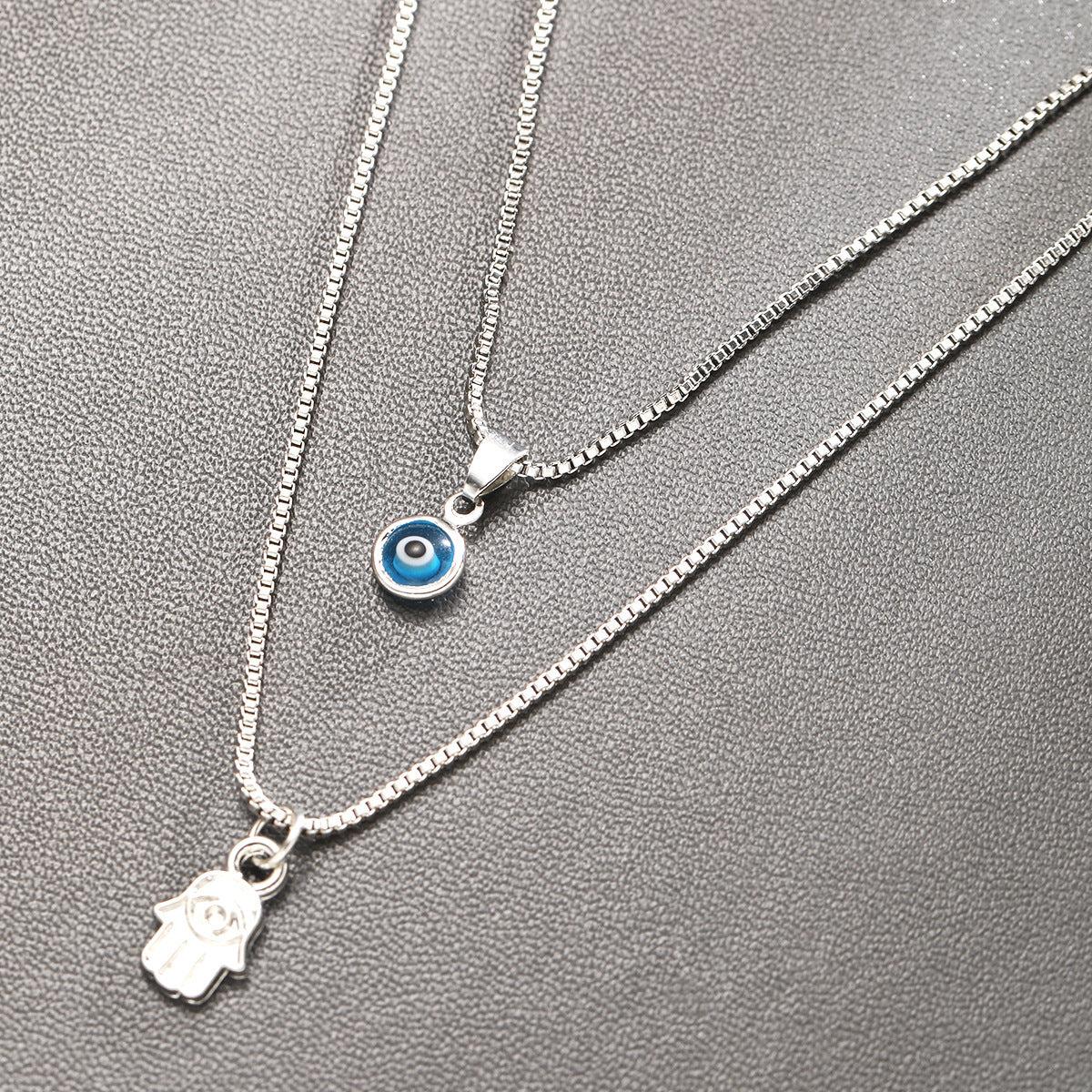 Vintage Turkish Eyes Palm Personalized High-grade Necklace
