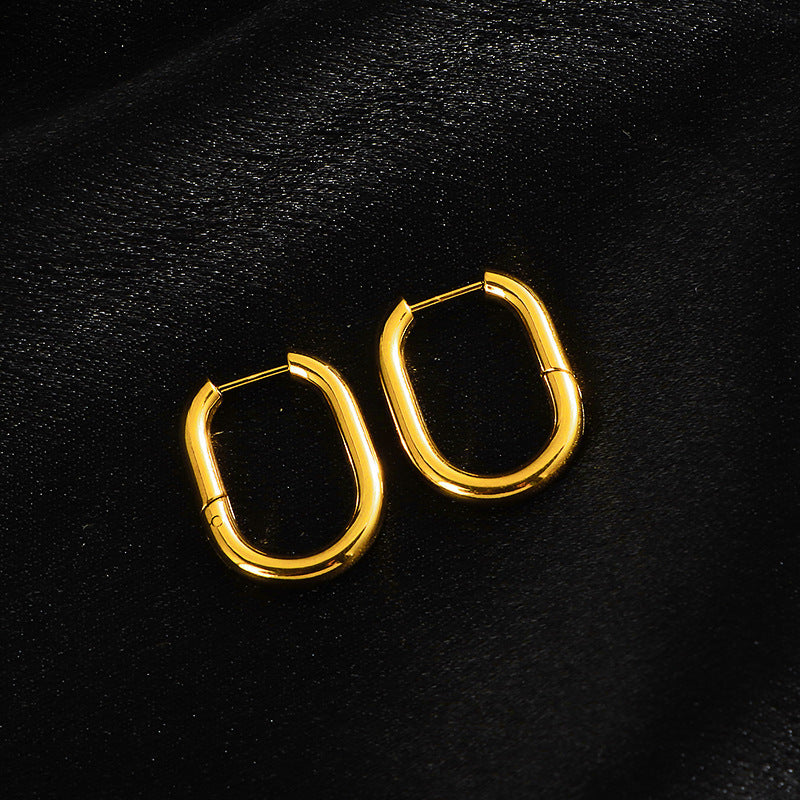 Clip Fashion Popular Knock Pattern Titanium Steel Ear Buckle