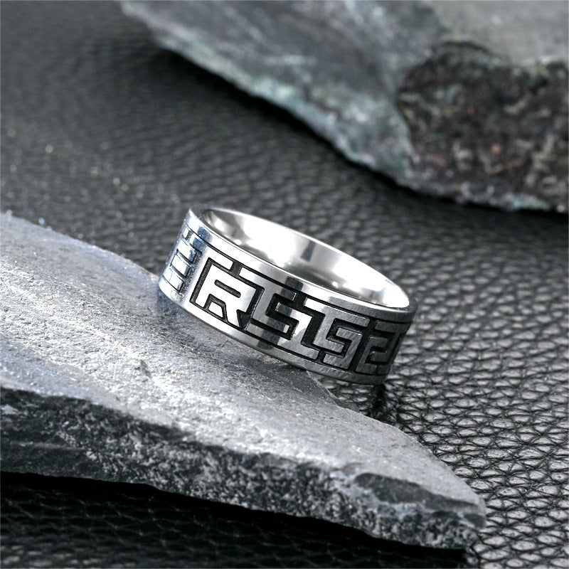 Men's Retro Style Hand Jewelry Handsome Trendy Rings