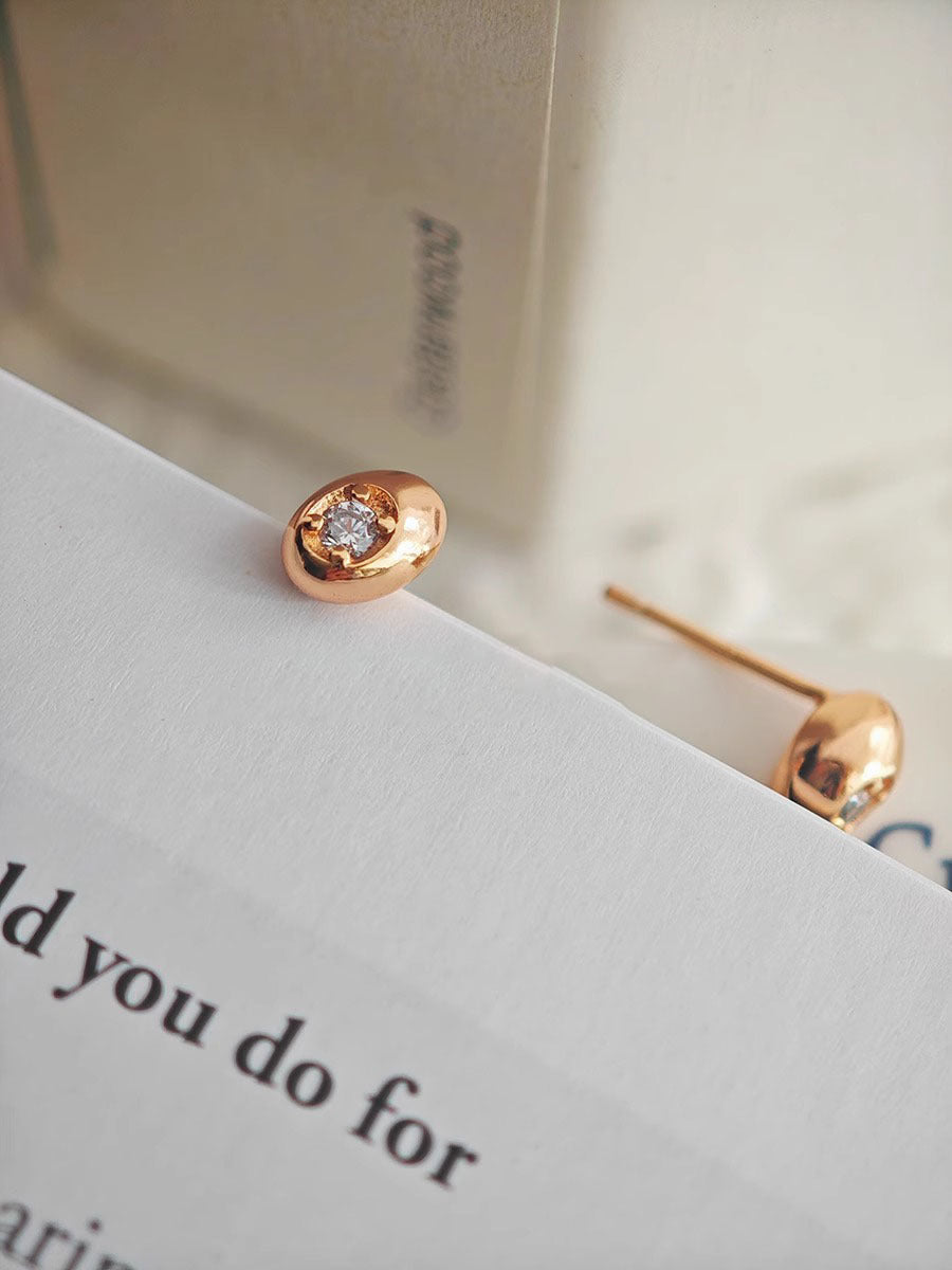 Women's Exquisite Small Zircon Simple Cute High Sense Ear Stud Earrings