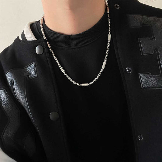 Men's Titanium Steel Fashionable Basic Style Simple Good Texture Personality Necklaces