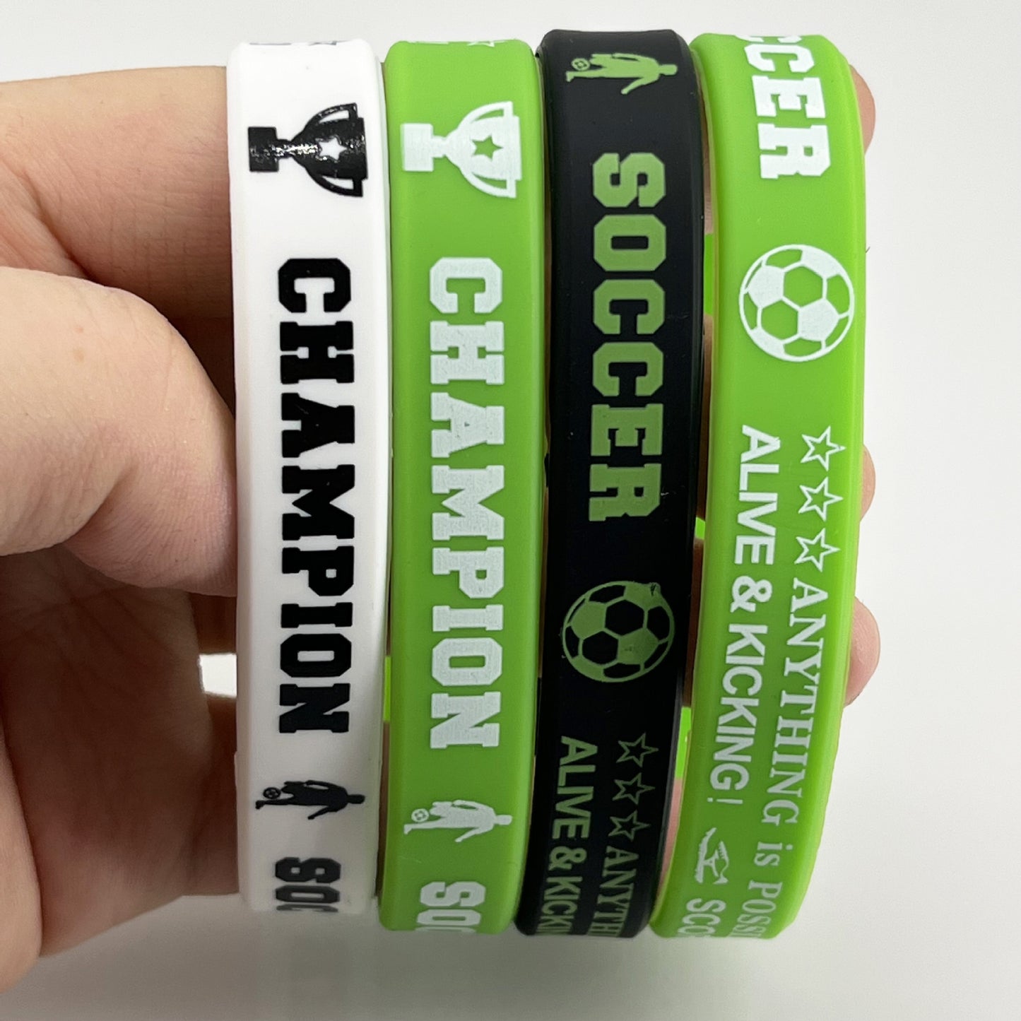Football Silicone Sports Party Rubber Wrist Band Group Competition Fans Bracelet