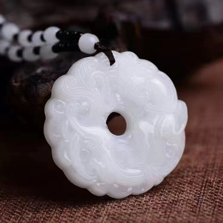 Jade Safety Buckle Ethnic Style Good Luck Comes Pendants