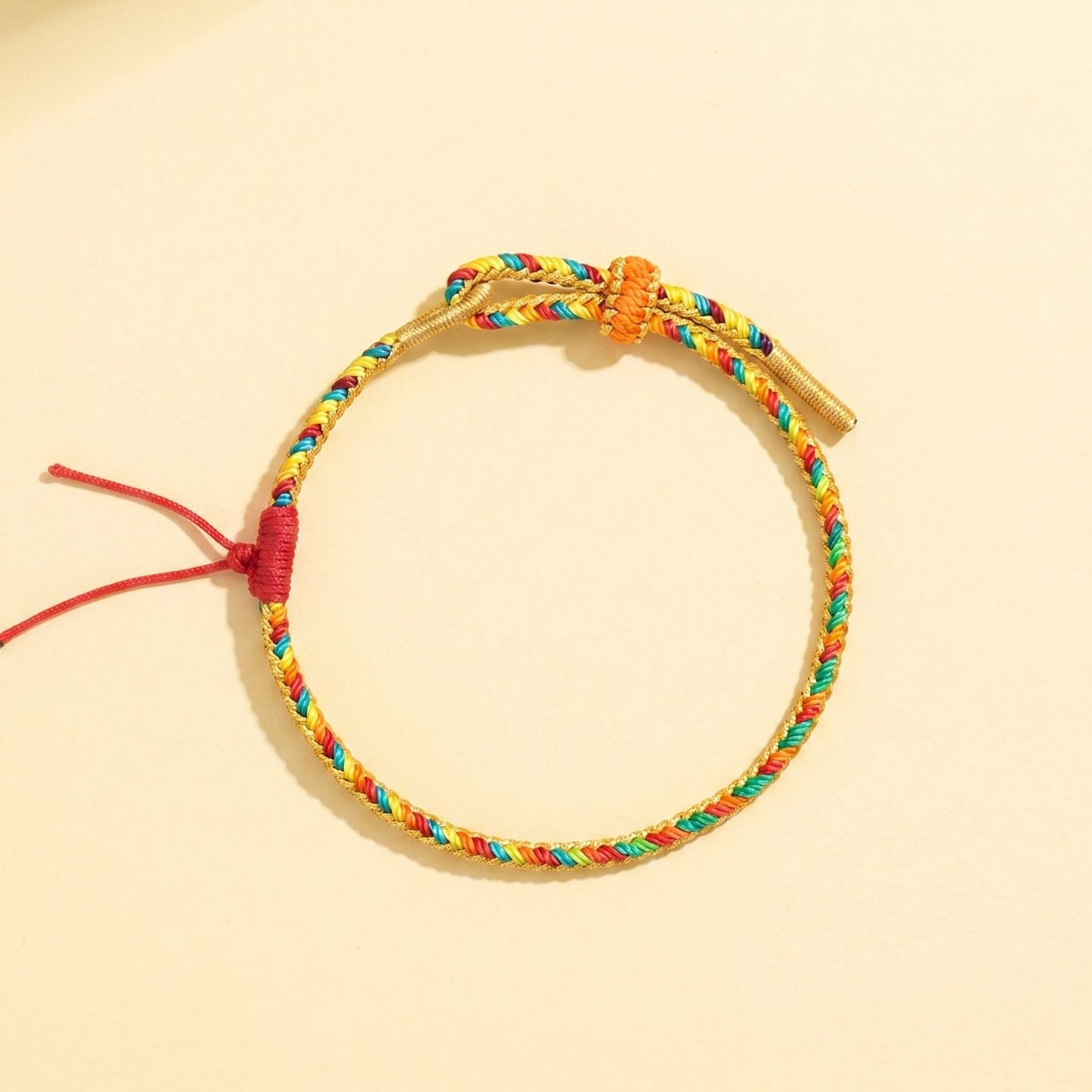 Festival Colorful Rope Carrying Strap Handmade Woven Bracelet