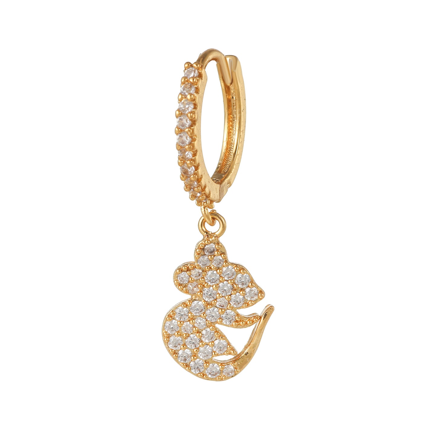 Fashion Small Beautiful Inlaid Stone Light Luxury Design Sense Ear Buckle