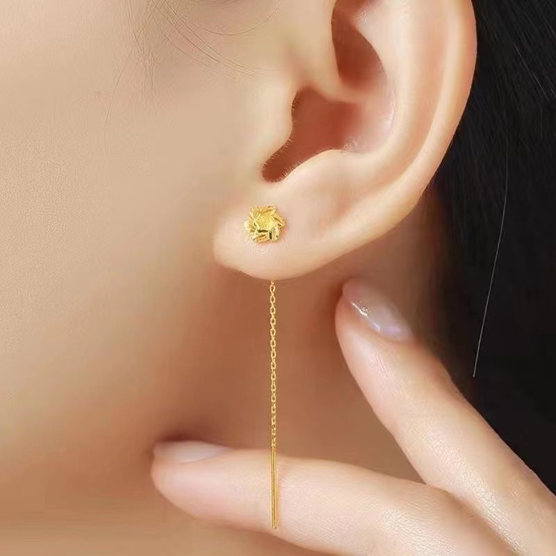 Women's Gold-plated Flowers Live Chain Boutique Fashion Ear Line