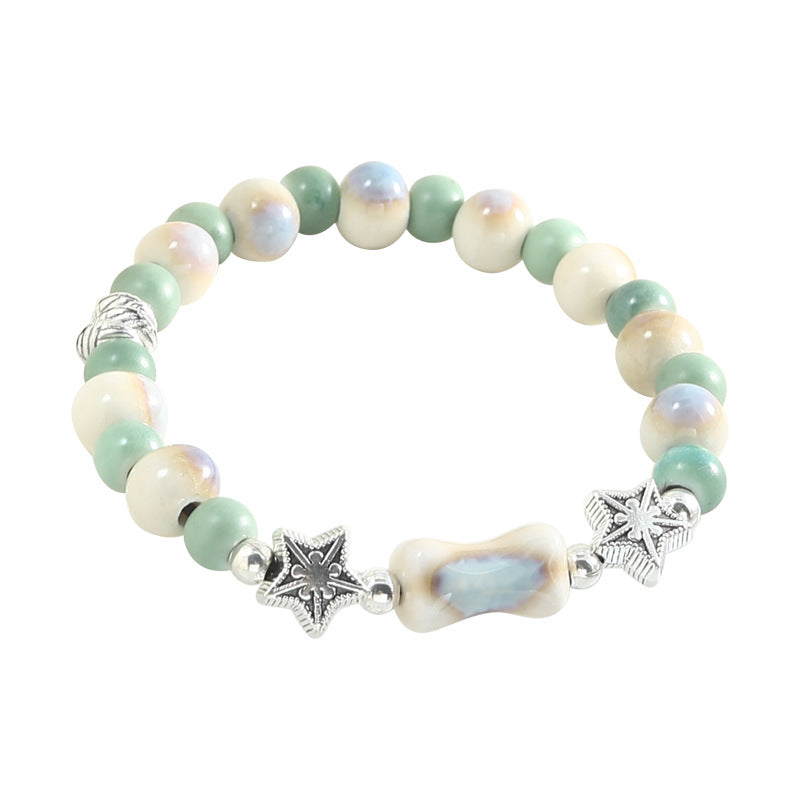 Women's Style Ceramic National Fashion Summer Minority Beaded Night Market Bracelet