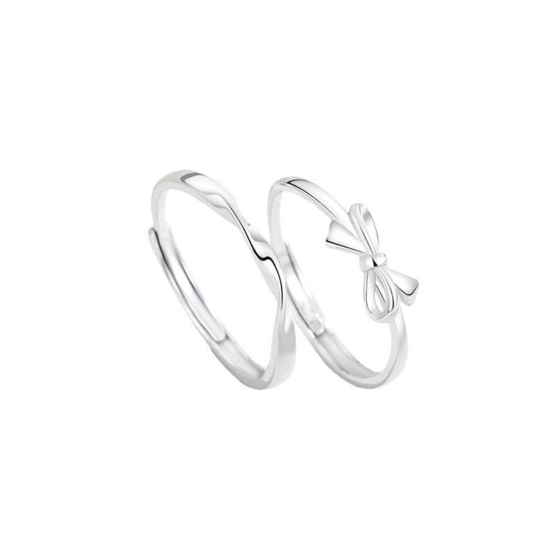 Sterling Sier Mobius Couple Style Wind Rings