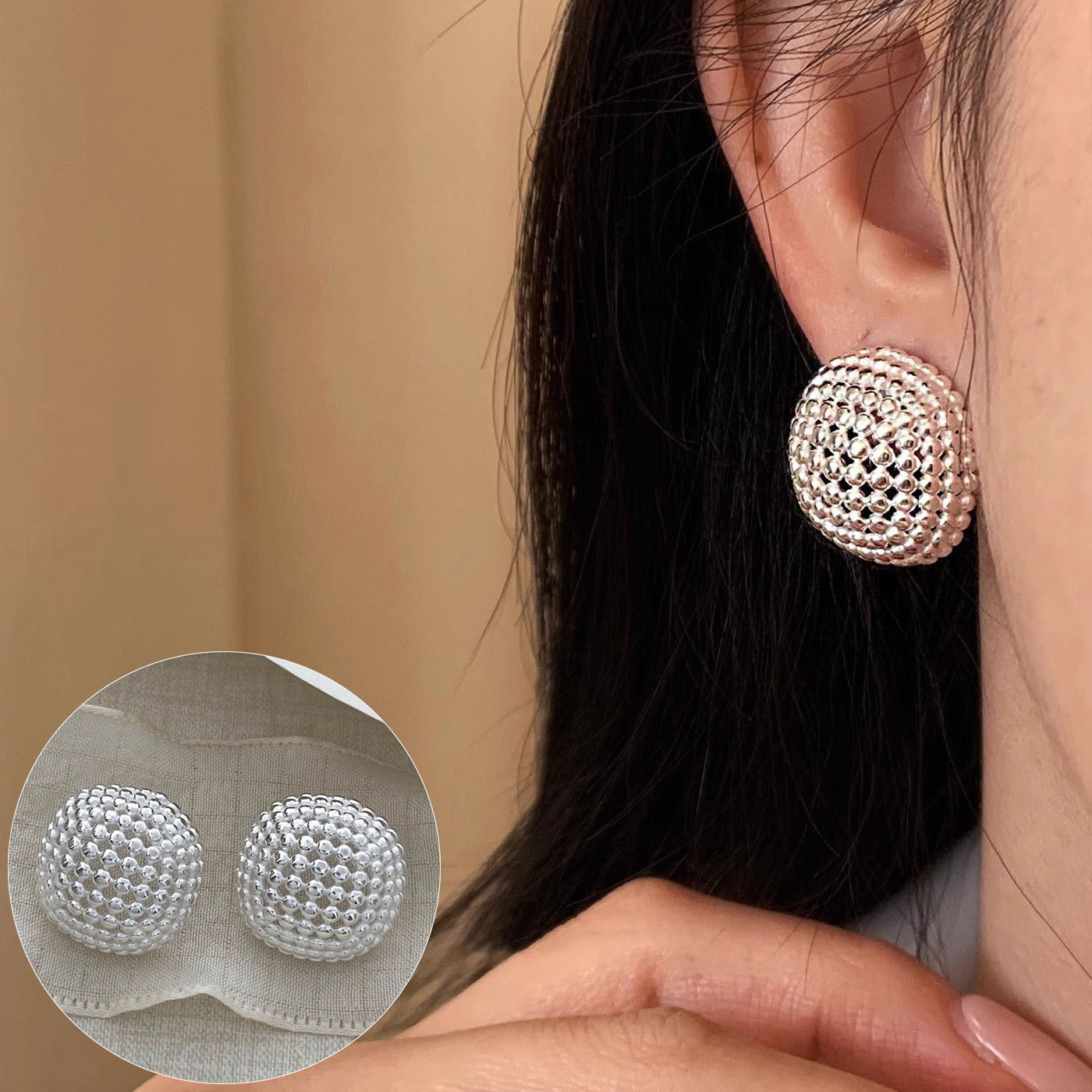 Women's Korean Fashion Temperamental Minority Design Style Petite Stud Earrings