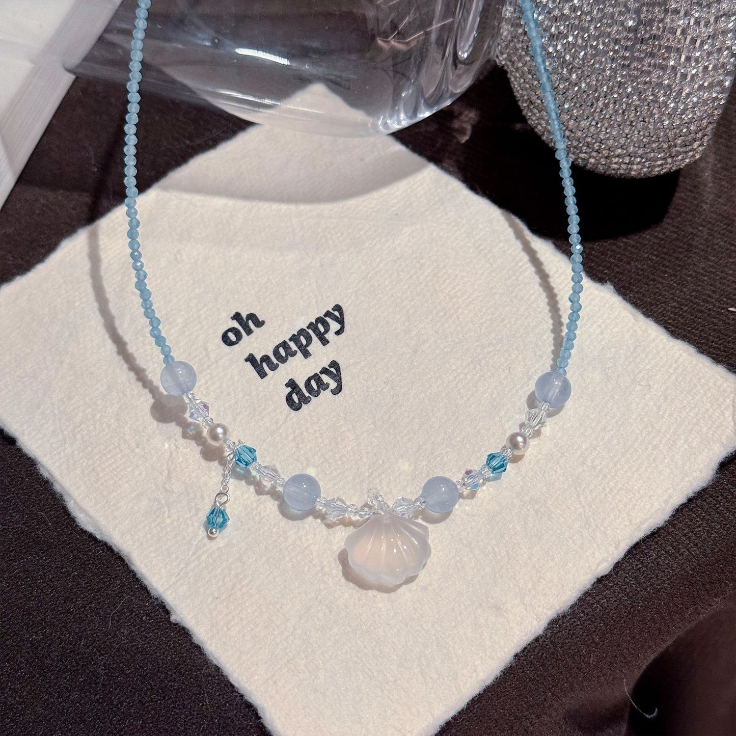 Chalcedony Shell Atmosphere Elegant Light Luxury Fashion Exquisite Versatile Minority Necklace
