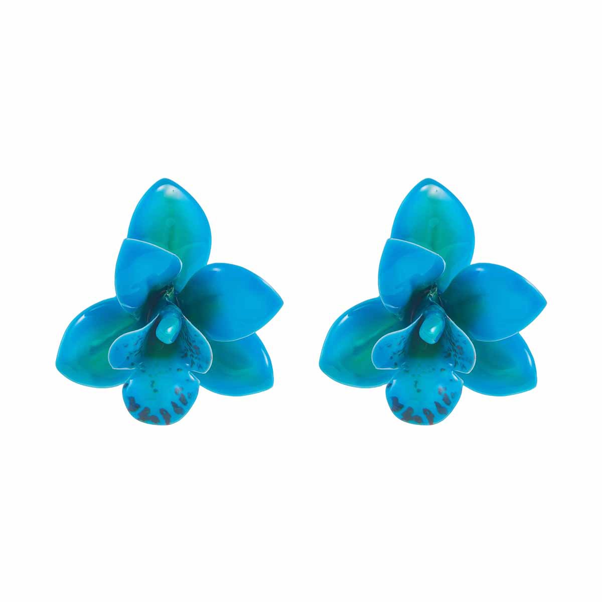 Women's Vacation Style Enamel Color Flower Pearl Light Luxury High-grade Earrings