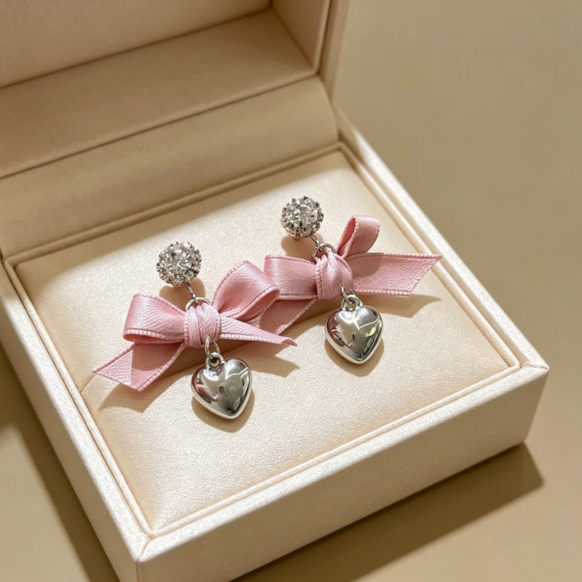 Temperament Inlaid Zircon Delicate Pearl High-grade Light Luxury Korean Style Stud Earrings