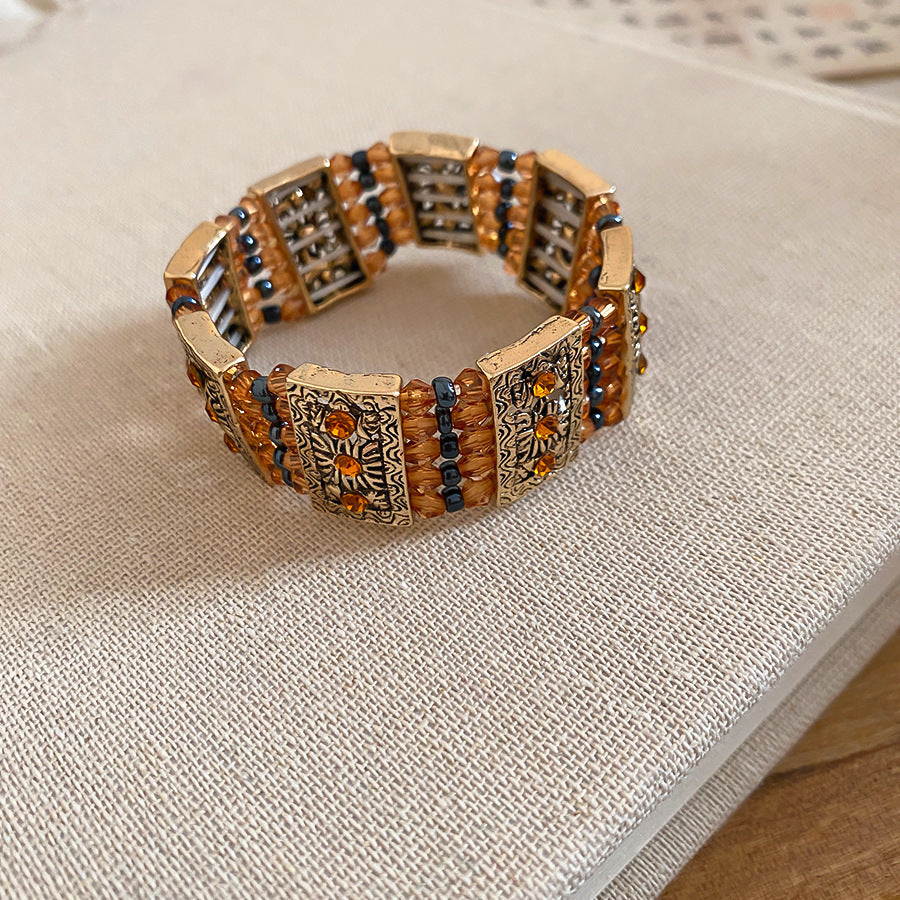 Acrylic Beaded Pearl Vintage Ethnic Style Affordable Bracelets