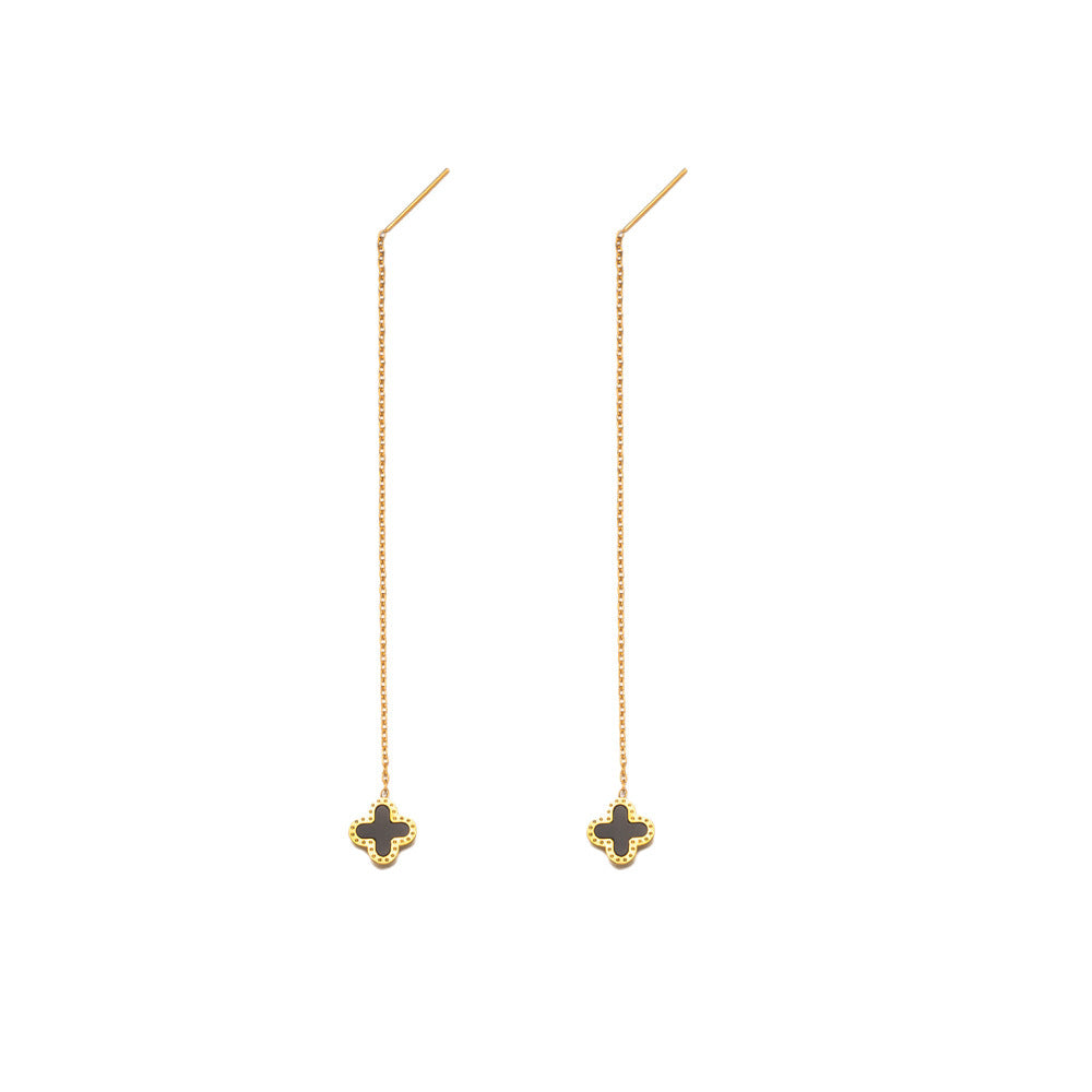 Steel Tassel Niche Design Hollow Heart Shaped Love Female Simple Ear Line