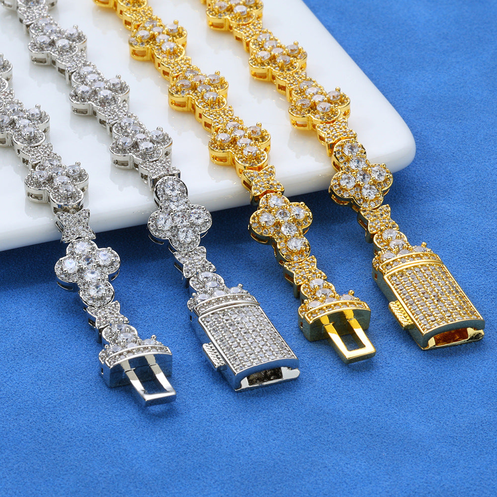 Women's & Men's Hip Hop Cross Star Zircon High Jewelry Set