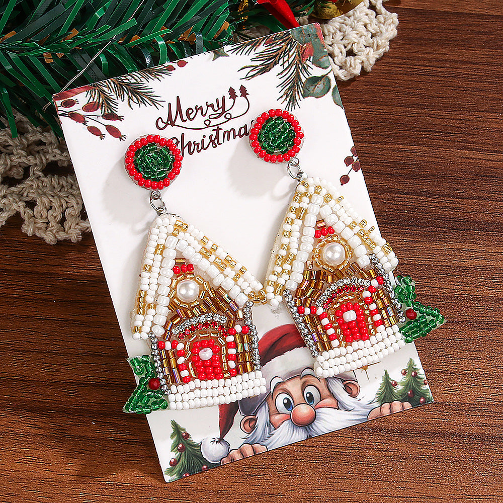Bead Exaggerated Personalized Handmade Beaded Ethnic Earrings
