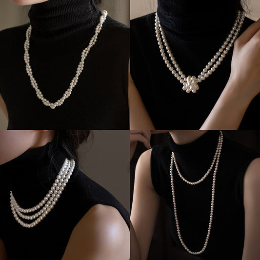 Multiple Ways To Wear Advanced Strong Light Pearl Necklaces
