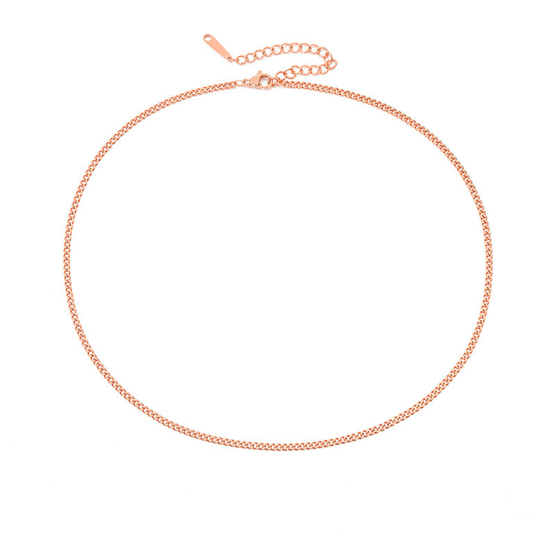 Women's & Men's Cuban Link Chain Stainless Steel Street Necklaces