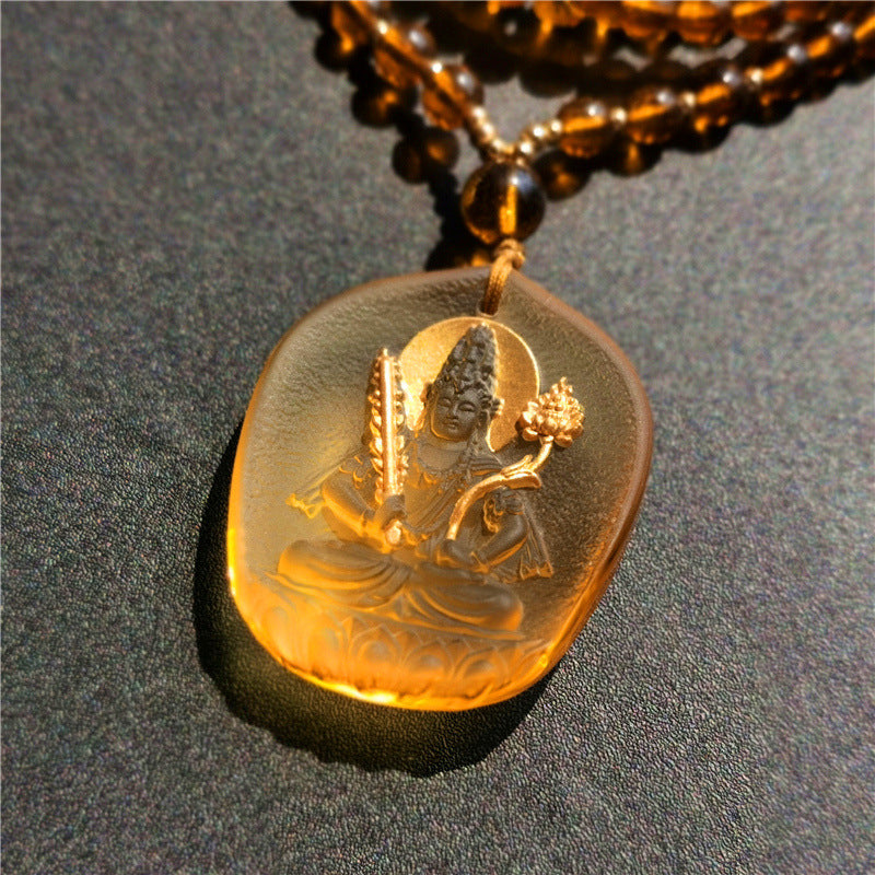 Gilding Glaze Eight Patron Saints Zodiac Necklace