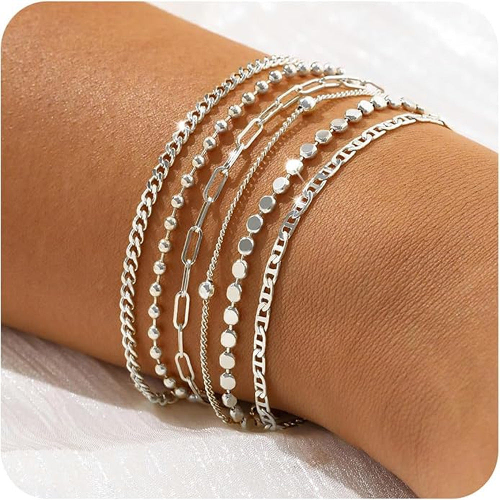 Classy Comfortable Of Personalized Alloy Combination Bracelets
