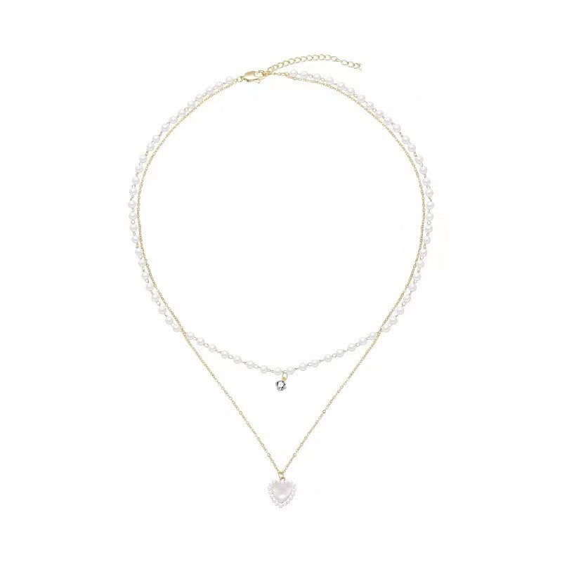 Women's Pearl Heart For Design Simple Fashion Necklaces