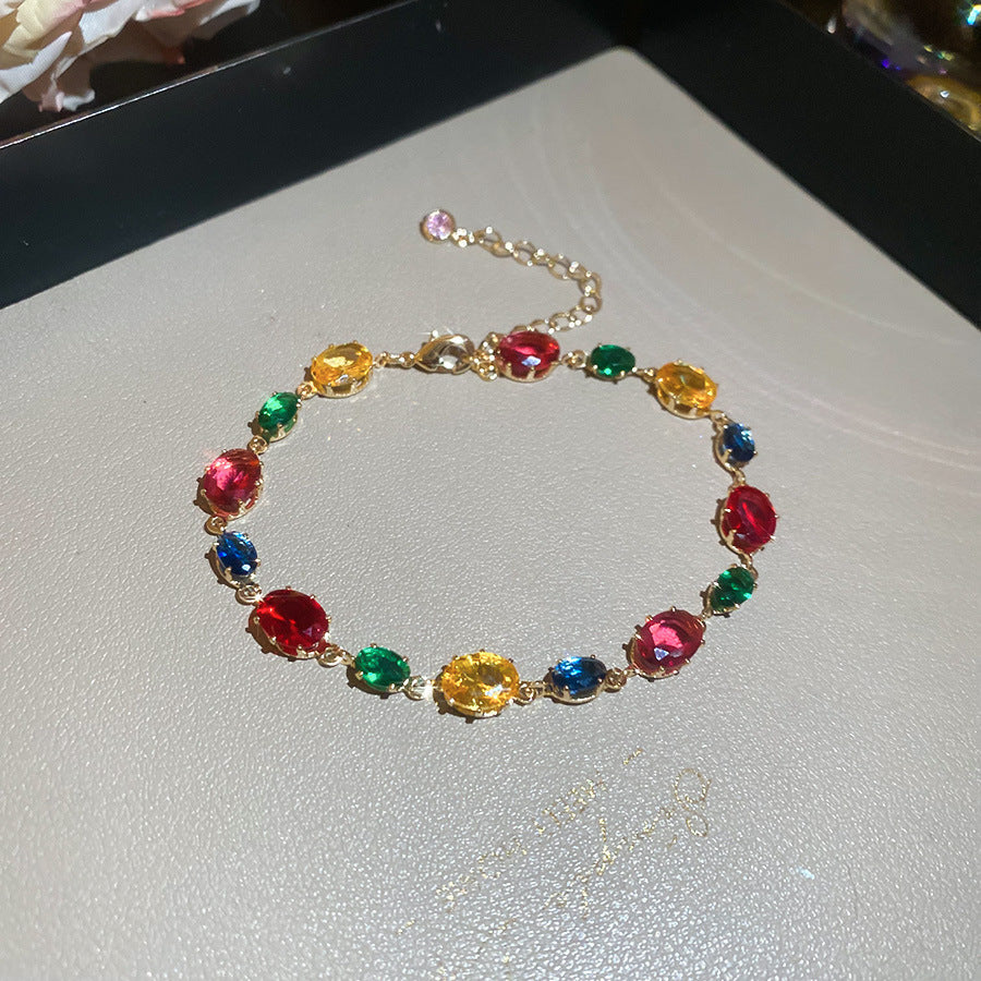 Women's Heart-shaped Zircon Adjustable Simple Fashion Light Luxury Bracelet