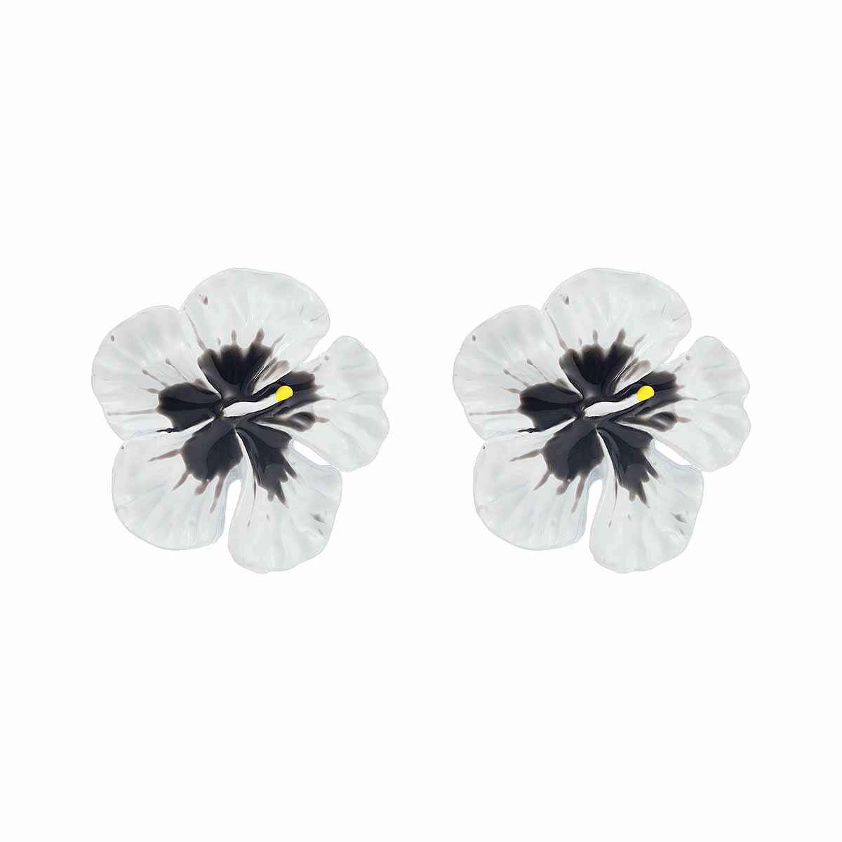 Women's Alloy Large Flower Sweet Personality Color Enamel Stud Earrings