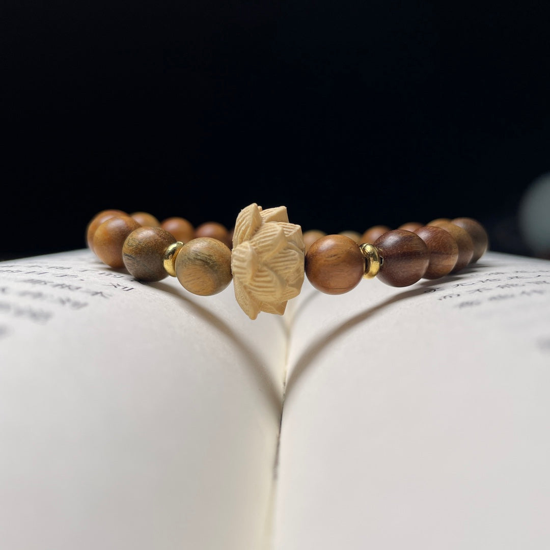 Green Sandalwood Lotus Creative Design Ethnic Style Bracelet