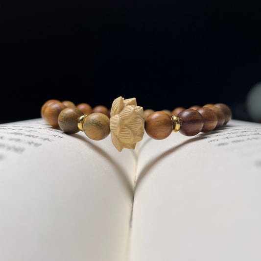 Green Sandalwood Lotus Creative Design Ethnic Style Bracelet