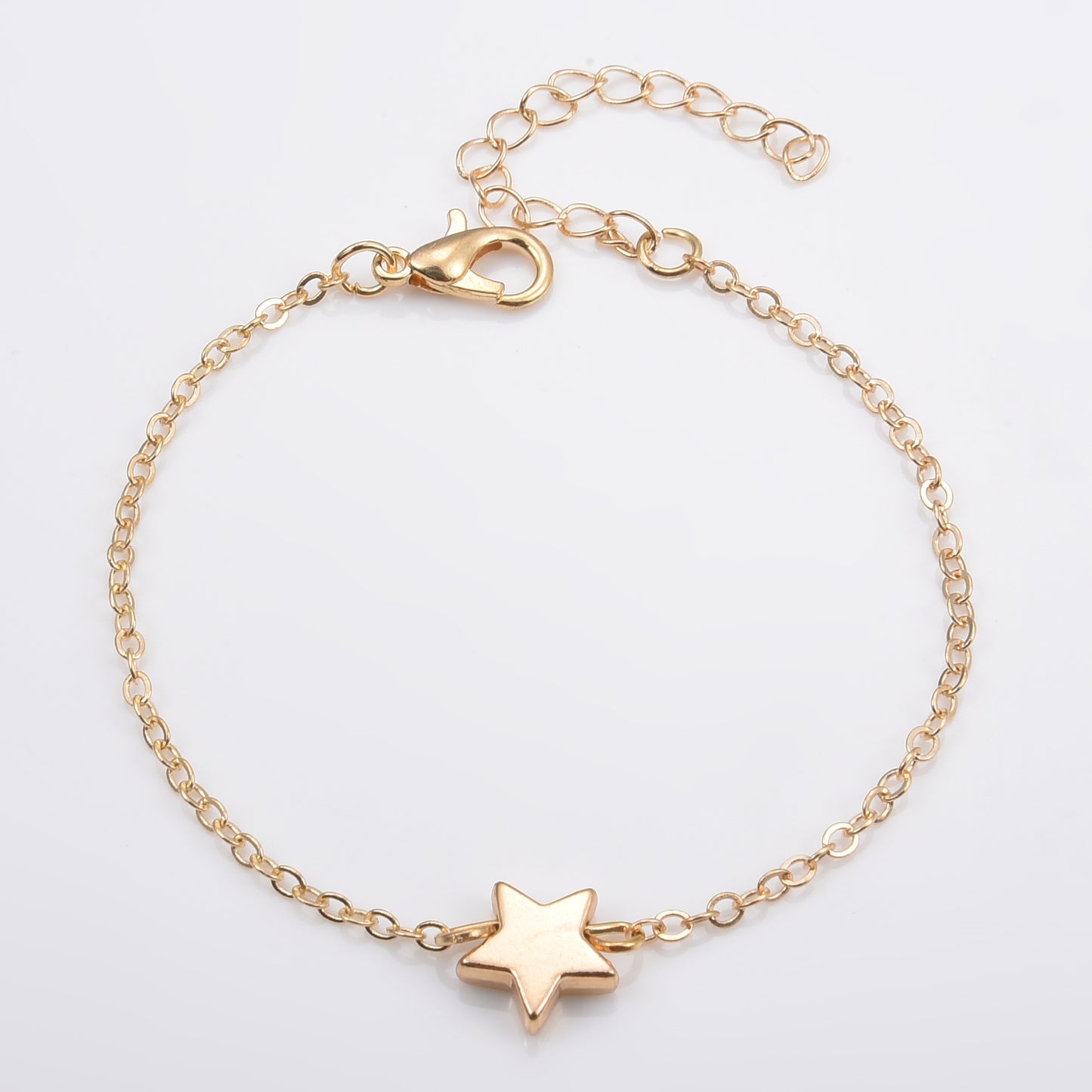 Simple Metal Five-pointed Star Chain Fashion Retro Bracelets