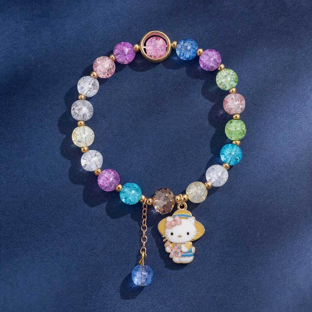 Children's Little Korean Style Sister Crystal String Bracelet