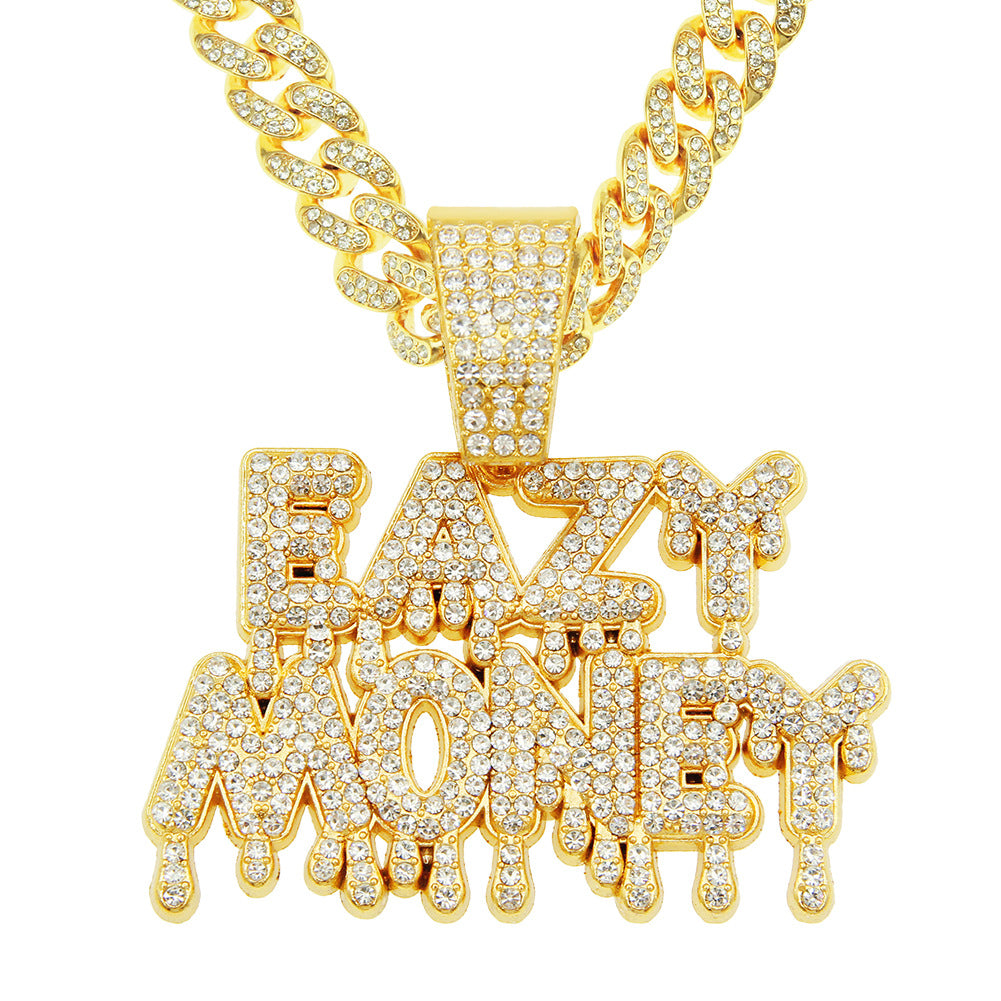 Men's Water Drop Shape Big Buckle Cool Necklace
