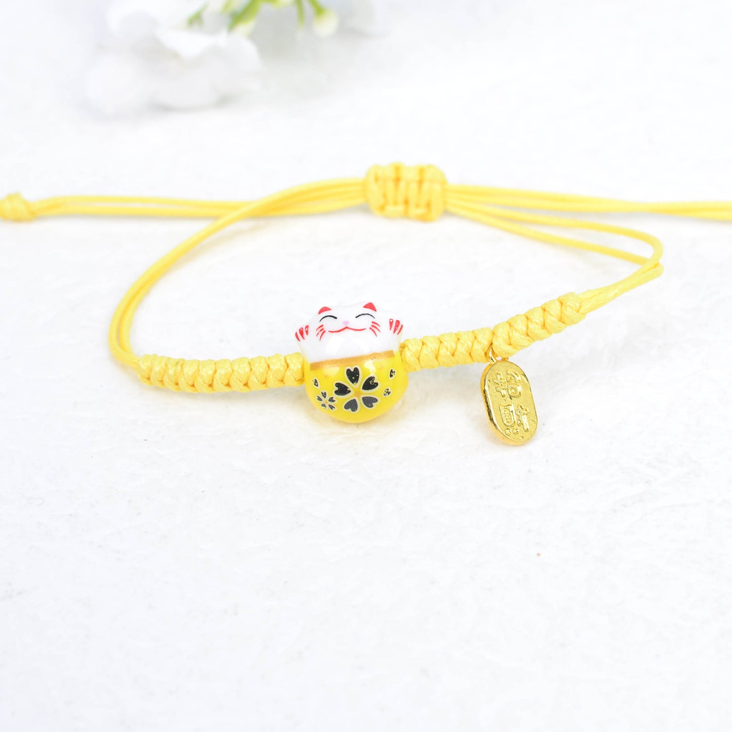 Lucky Cat Hand-woven Red Rope Alloy Bracelets