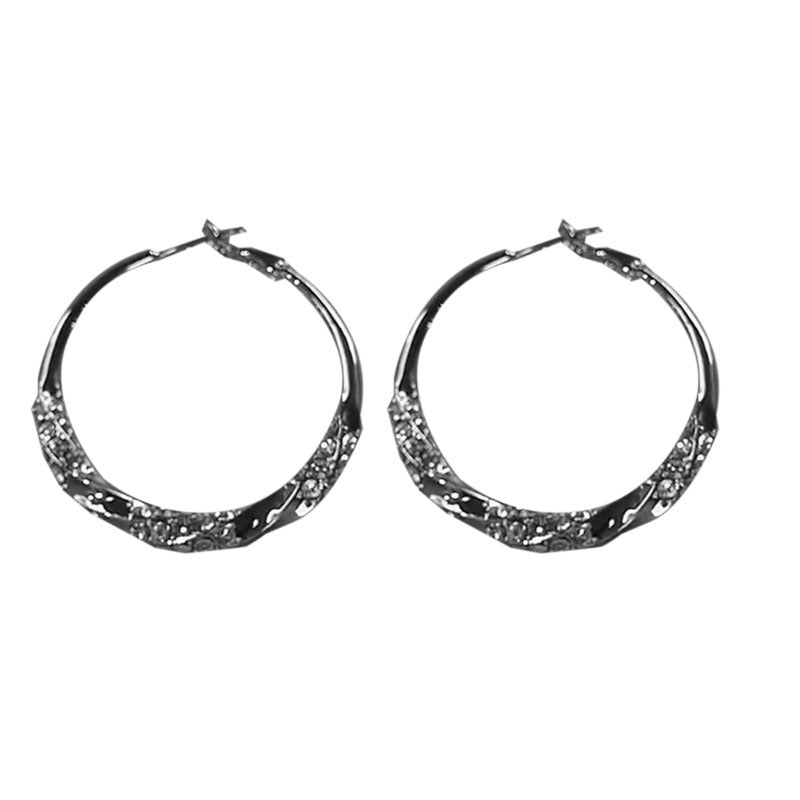 Fashion Big Hoop Female High Sense Light Luxury Minority Design Earrings