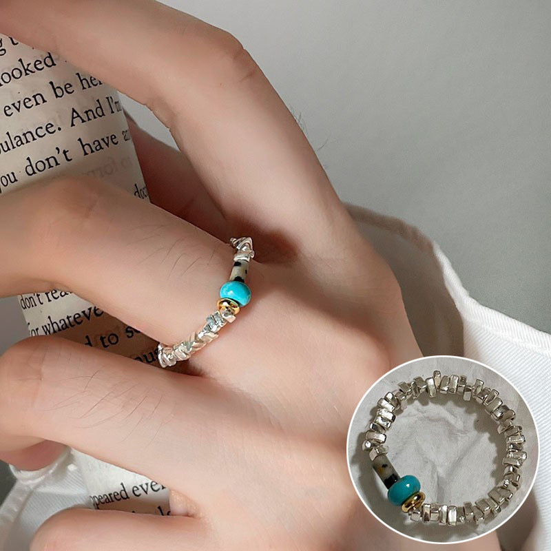 Women's Pull-out Adjustable Retro Fashion Flower Tassel Chain Ring
